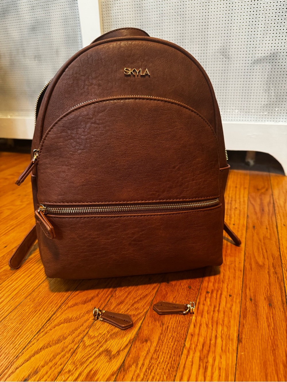SKYLA Vegan Leather Mini Backpack - Broken Zipper